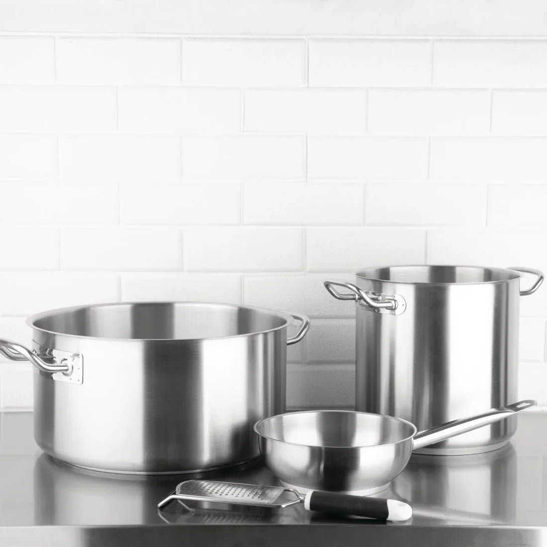 M947 Vogue Stainless Steel Saute Pan 200mm - JD Catering Equipment Solutions Ltd