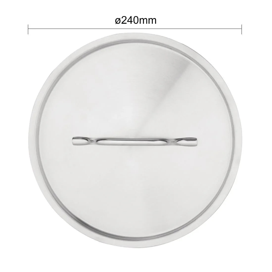 M950 Vogue Stainless Steel Saucepan Lid 240mm - JD Catering Equipment Solutions Ltd