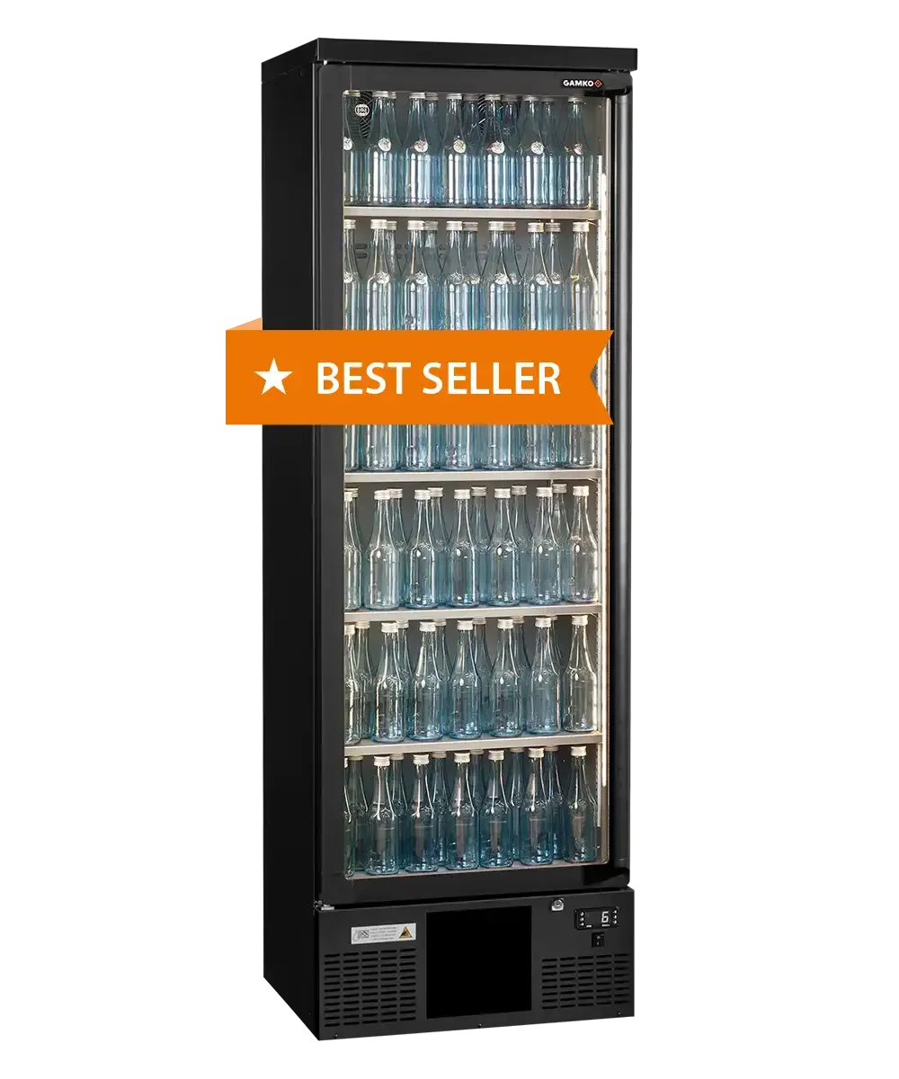 CE562 Gamko Maxiglass 1 Glass Door 300Ltr Bottle Cooler Cabinet MG3/300RG or LG - JD Catering Equipment Solutions Ltd