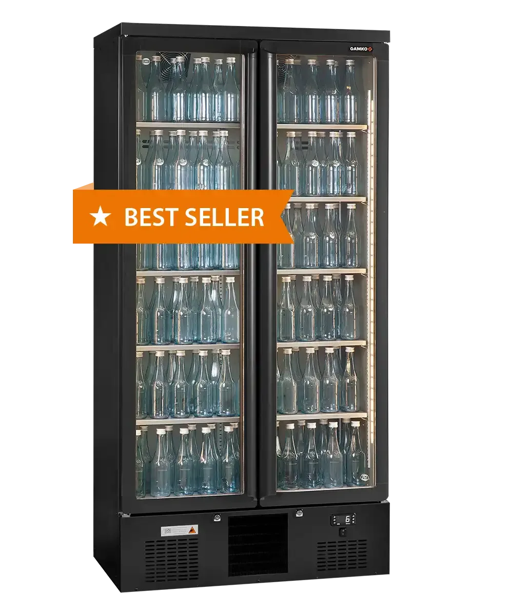 CE563 Gamko Maxiglass 2 Glass Door 500Ltr Bottle Cooler Cabinet - MG3/500G - JD Catering Equipment Solutions Ltd
