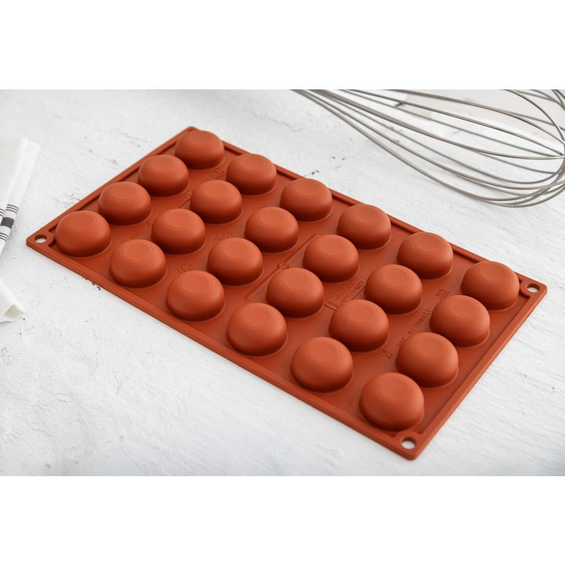 N940 Pavoni Formaflex Silicone Pomponette Mould 24 Cup