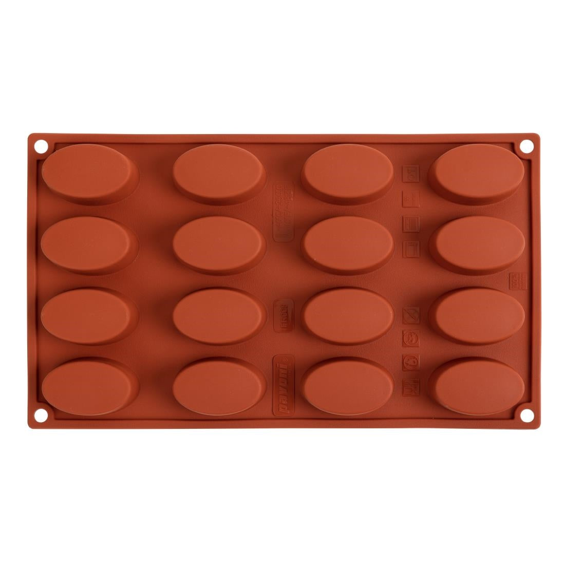 N951 Pavoni Formaflex Silicone Oval Mould 16 Cup