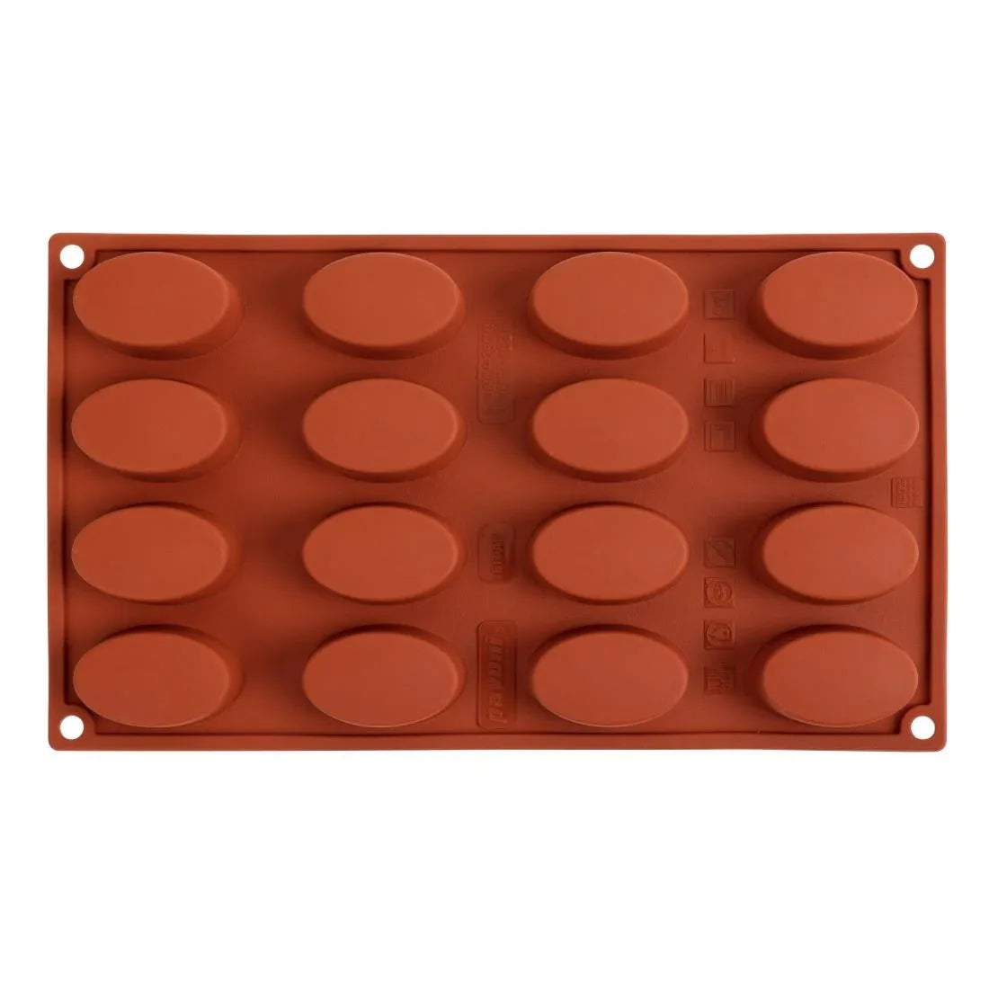 N951 Pavoni Formaflex Silicone Oval Mould 16 Cup
