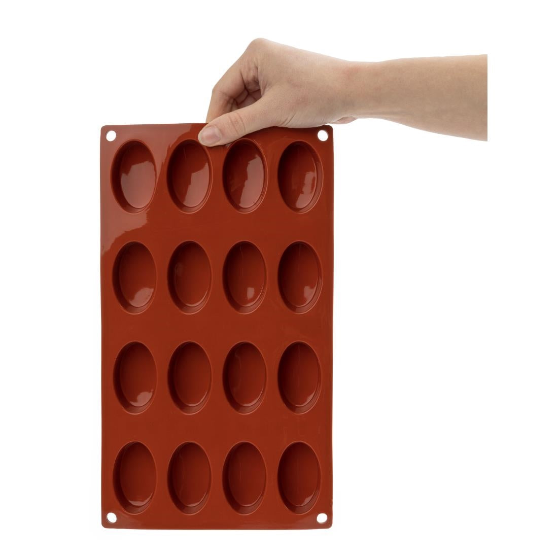 N951 Pavoni Formaflex Silicone Oval Mould 16 Cup