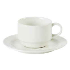 Pack Size 24 - Australian Fine China Prelude Stacking Cup 18cl/6.5oz - P1735