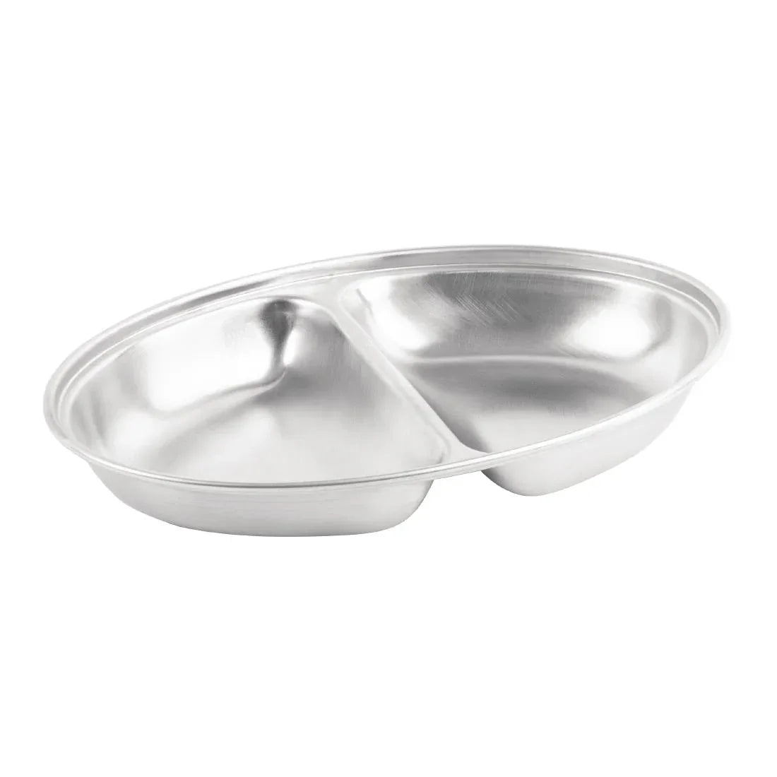 P184 Olympia Oval Vegetable Dish Two Compartments 200mm - JD Catering Equipment Solutions Ltd