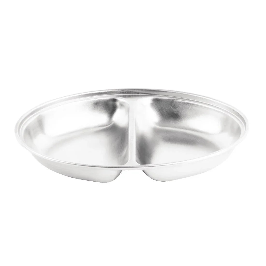 P184 Olympia Oval Vegetable Dish Two Compartments 200mm - JD Catering Equipment Solutions Ltd
