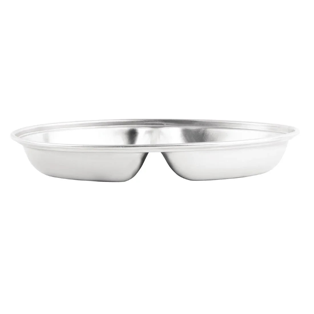 P184 Olympia Oval Vegetable Dish Two Compartments 200mm - JD Catering Equipment Solutions Ltd