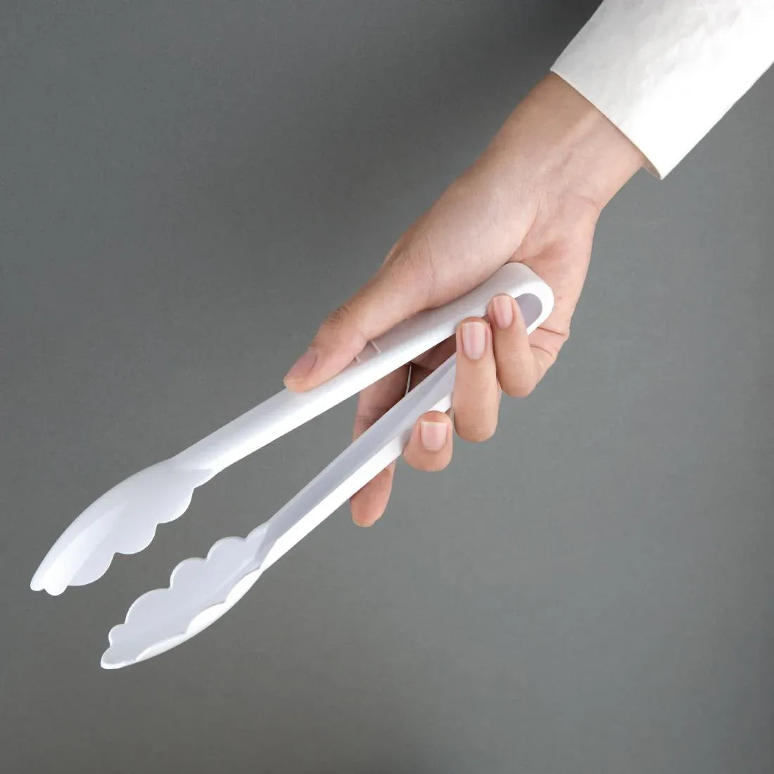 P941 Vogue White Tongs 9" - JD Catering Equipment Solutions Ltd