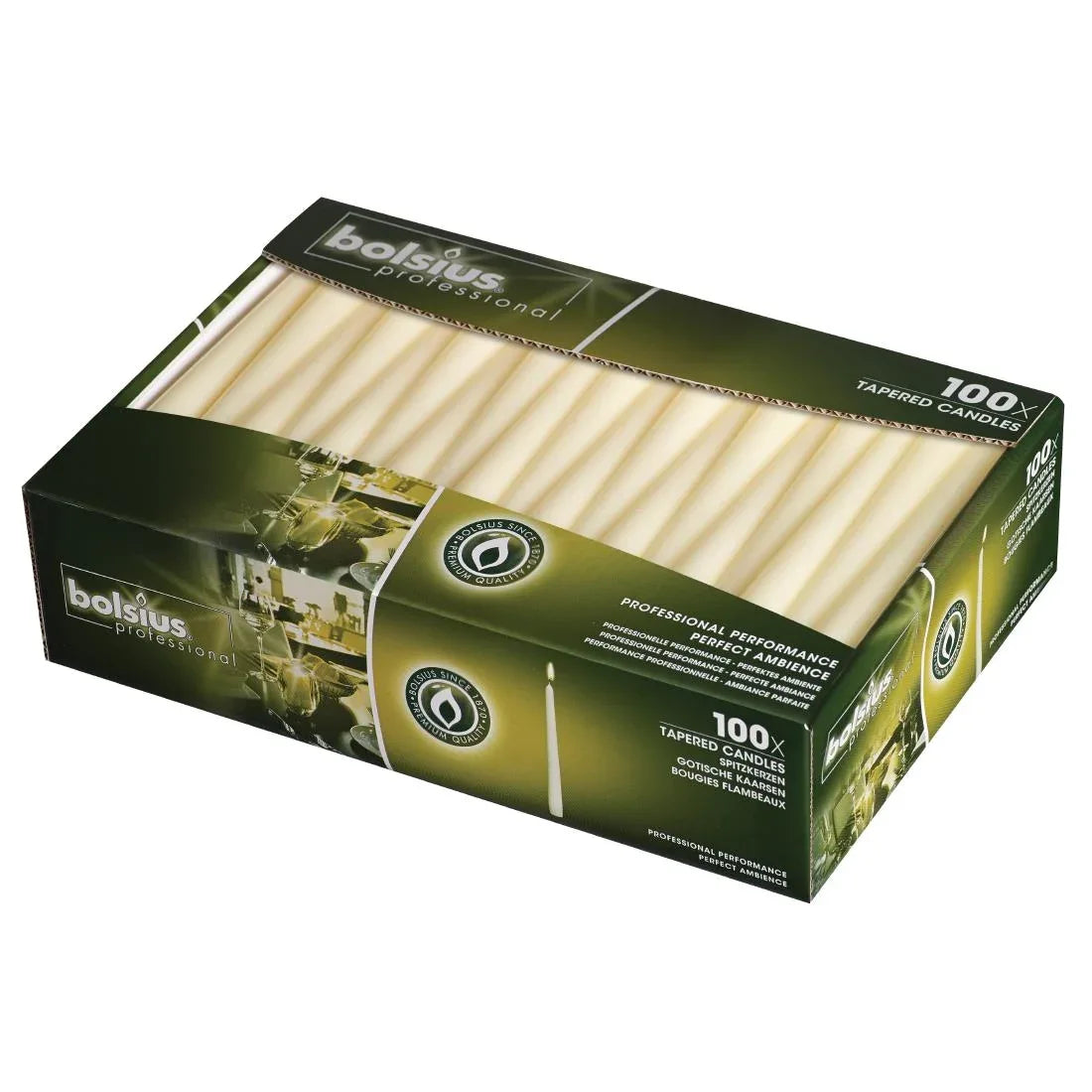 P962 Tapered Ivory 10inch Candles (Pack of 100) - JD Catering Equipment Solutions Ltd