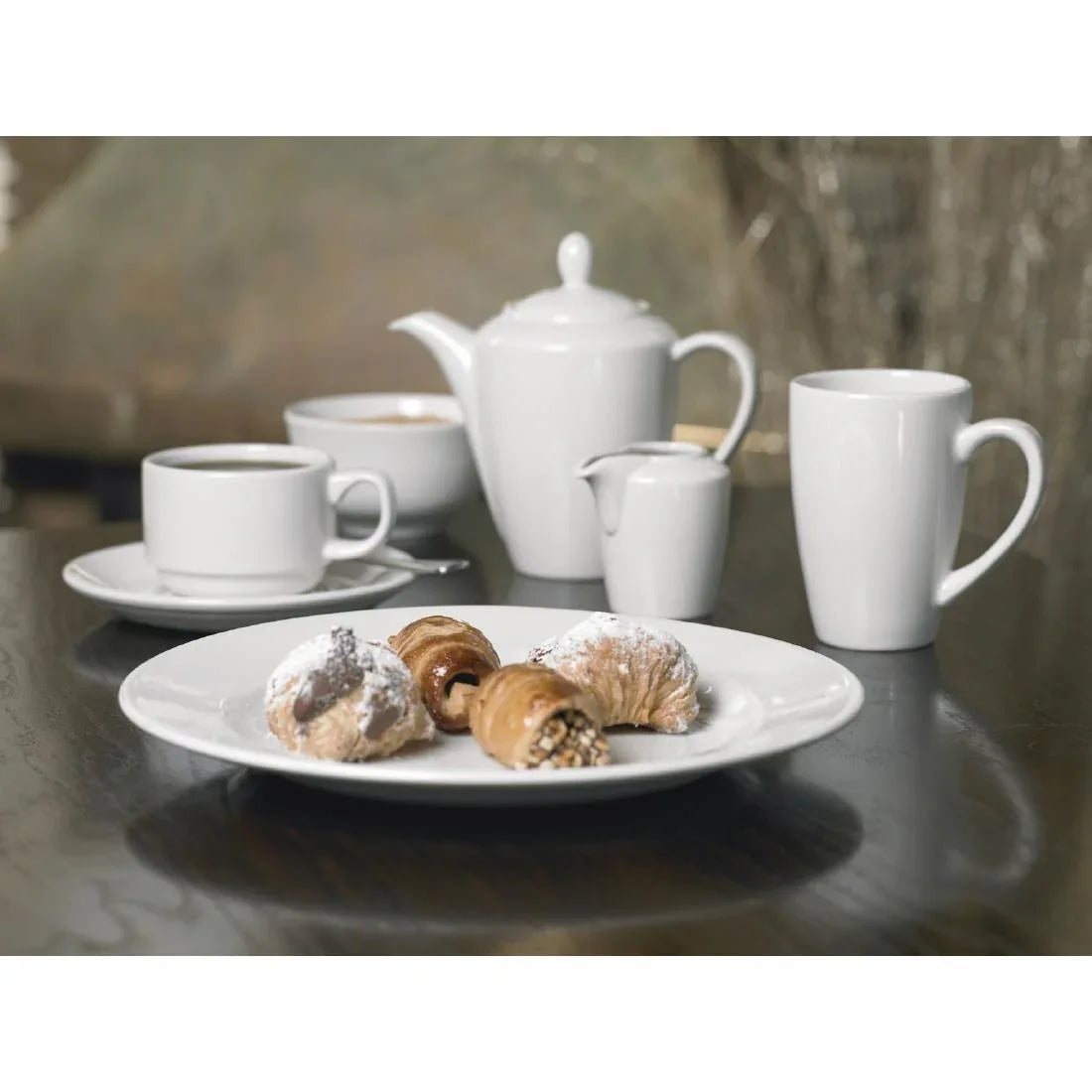V9491 Steelite Simplicity White Harmony Coffee Pots 597ml (Pack of 6) - JD Catering Equipment Solutions Ltd