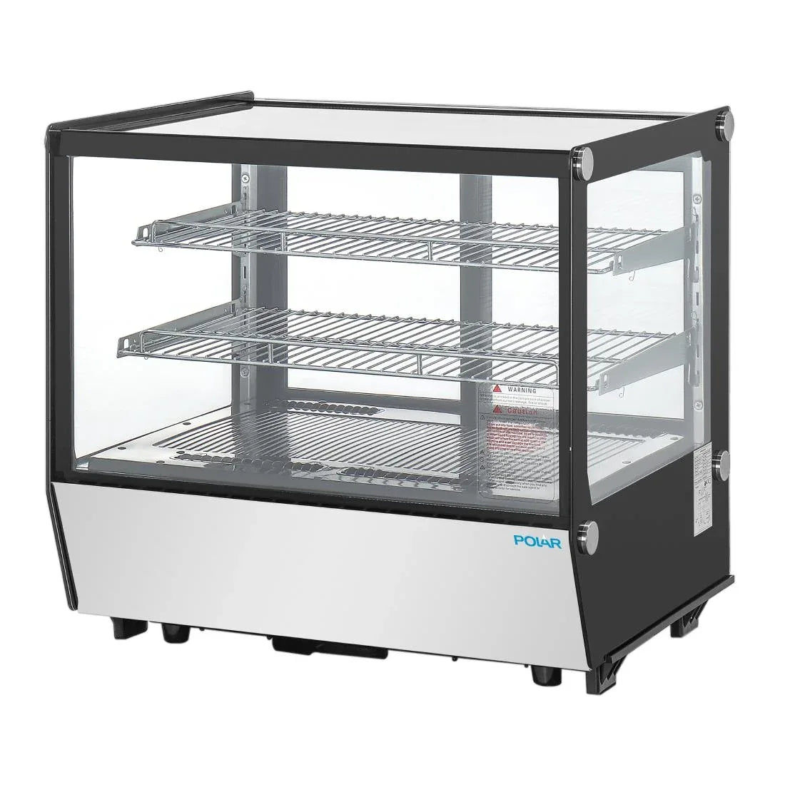PG003 Polar G-Series Countertop Display Fridge Black Square Glass 120Ltr