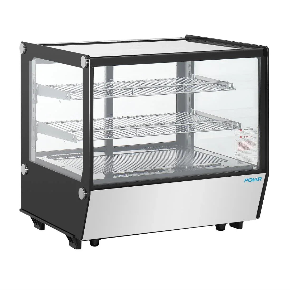 PG003 Polar G-Series Countertop Display Fridge Black Square Glass 120Ltr