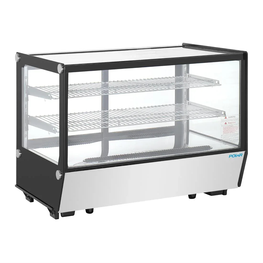 PG004 Polar G-Series Countertop Display Fridge Black Square Glass 160Ltr