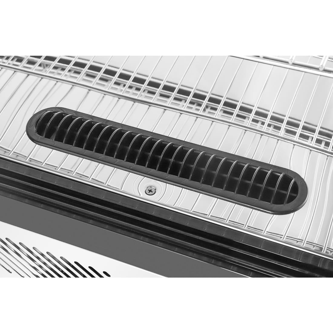 PG004 Polar G-Series Countertop Display Fridge Black Square Glass 160Ltr