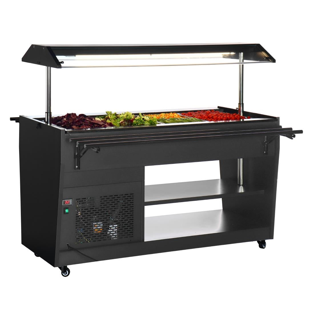 PG007 Polar G-Series Refrigerated Buffet Bar in Black