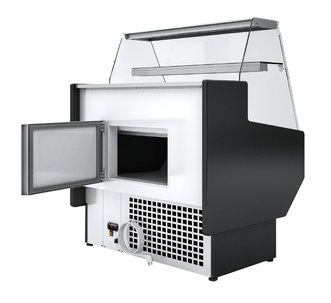 Polar G-Series Straight Glass Serve Over Counter Fridge 1m