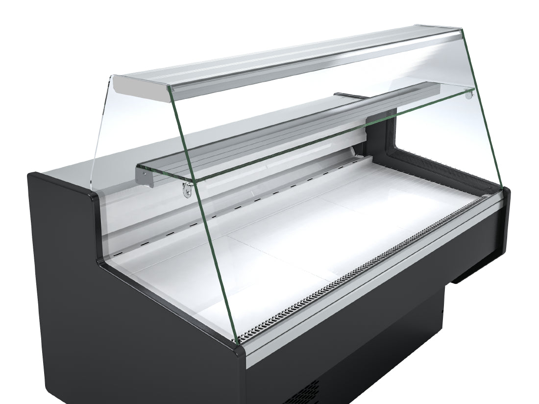 Polar G-Series Straight Glass Serve Over Counter Fridge 1.5m