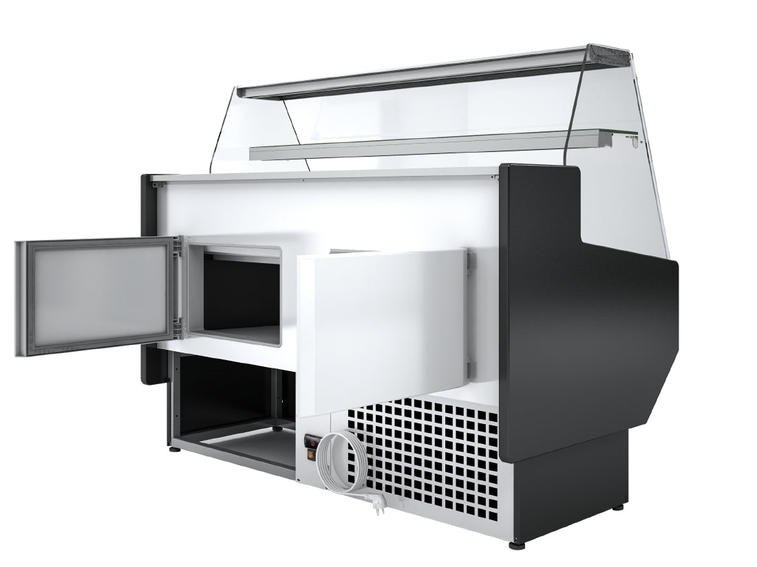 Polar G-Series Straight Glass Serve Over Counter Fridge 1.5m