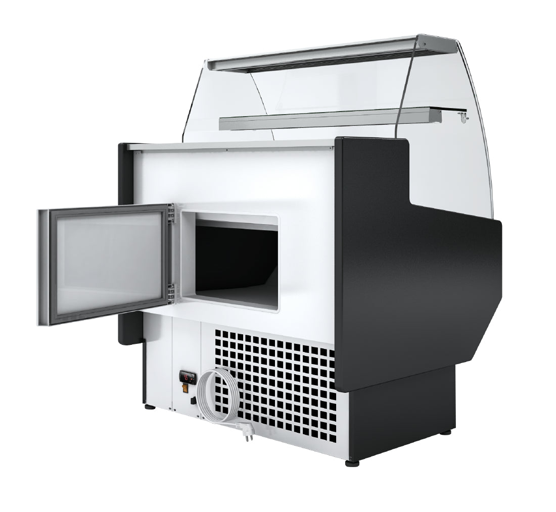 Polar G-Series Curved Glass Serve Over Counter Fridge 1m