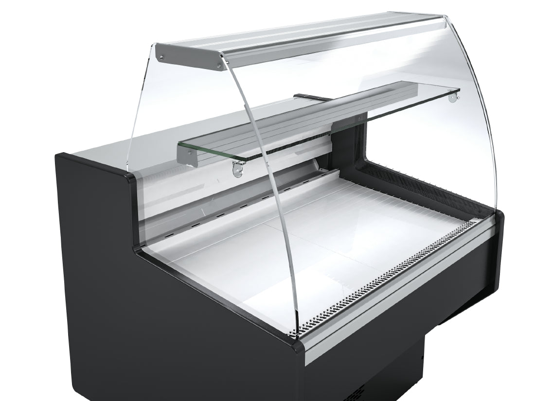 Polar G-Series Curved Glass Serve Over Counter Fridge 1m