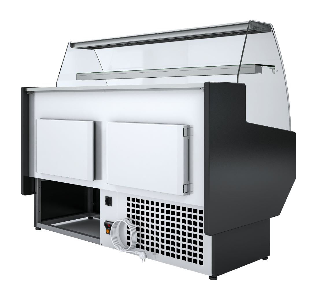 Polar G-Series Curved Glass Serve Over Counter Fridge 1.5m