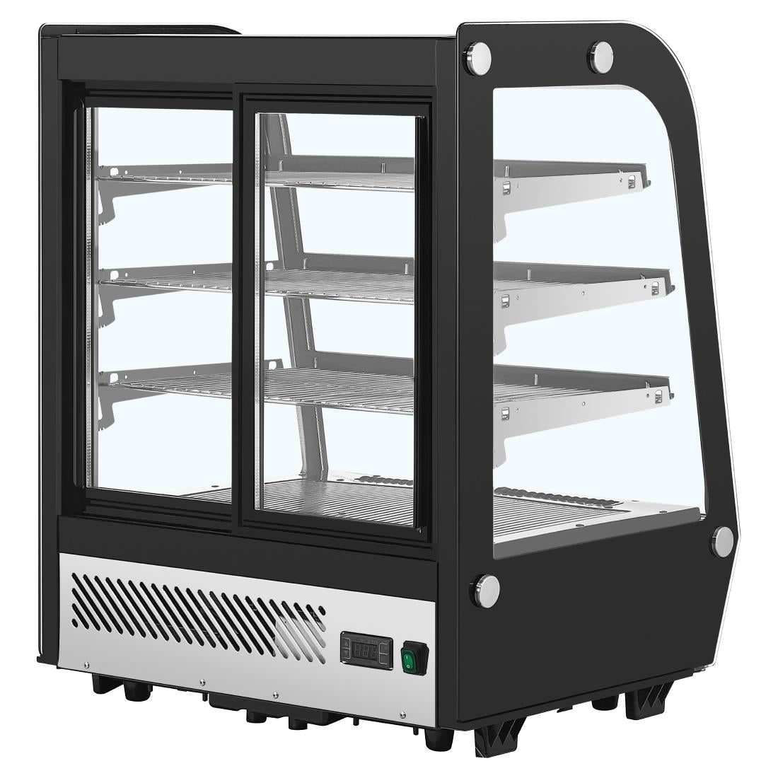 Polar G-Series Rounded Glass Countertop Display Fridge 145Ltr