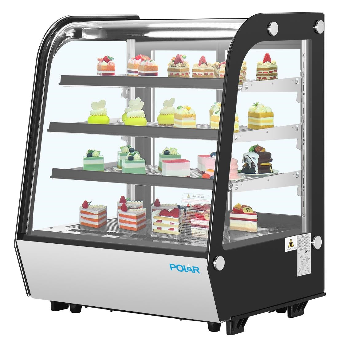 Polar G-Series Rounded Glass Countertop Display Fridge 145Ltr