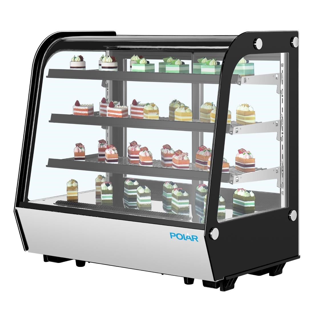 Polar G-Series Rounded Glass Countertop Display Fridge 185Ltr