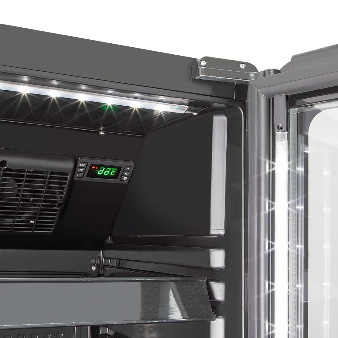 Polar G-Series Slimline Display Fridge Black