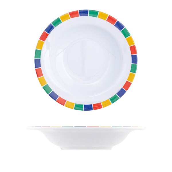 Mirage Carnival Melamine Round Pasta Bowl 19.5cm 8 Inch Pack size: 48 BC012