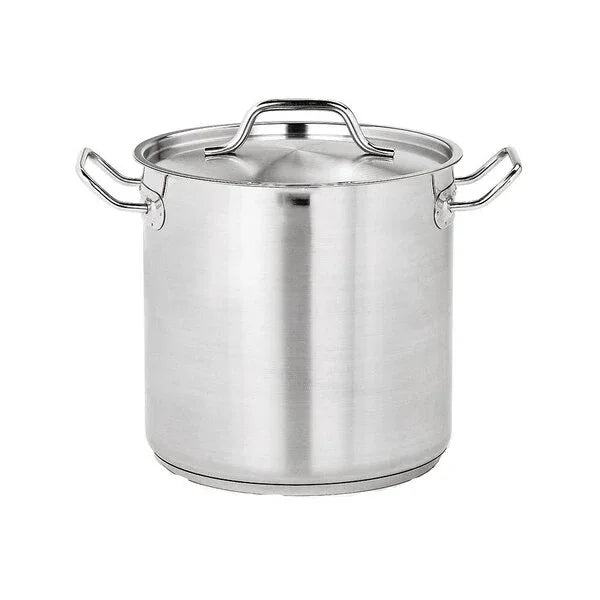 ED496 Prepara Heavy Duty Tall Stock/Stew Pan 24cm Stainless Steel With Side Handles - JD Catering Equipment Solutions Ltd