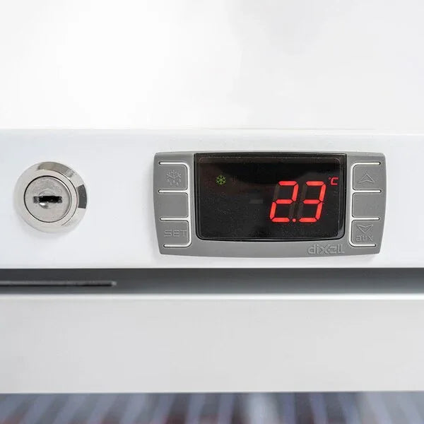 Arctica Medium Duty Undercounter Refrigerator - Glass Door - 143Ltr - White HEF540 - JD Catering Equipment Solutions Ltd