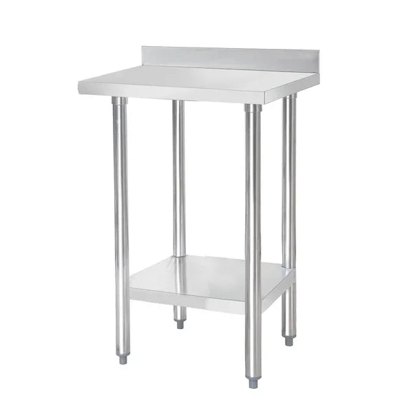 HEF644 Connecta Wall Table with Undershelf - 600 x 600 with 900mm high worktop and 100mm upstand