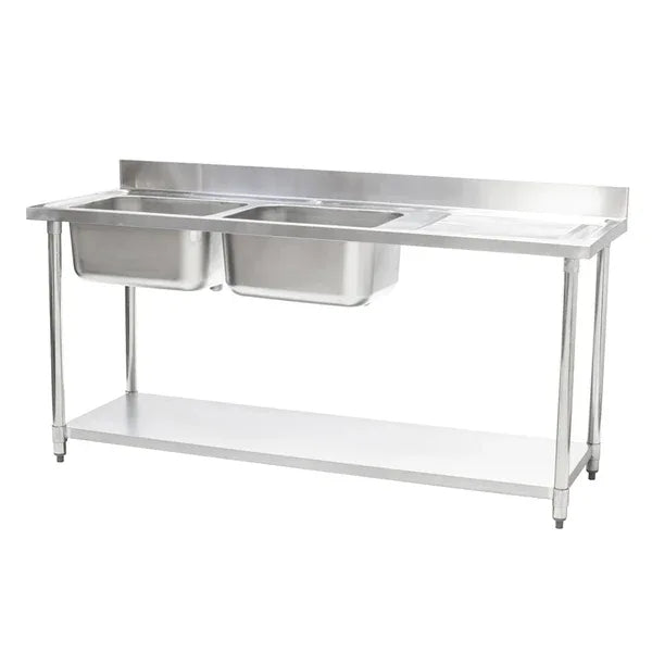 Connecta Double Sink Unit - Right Hand Drainer - 1500mm HEF658