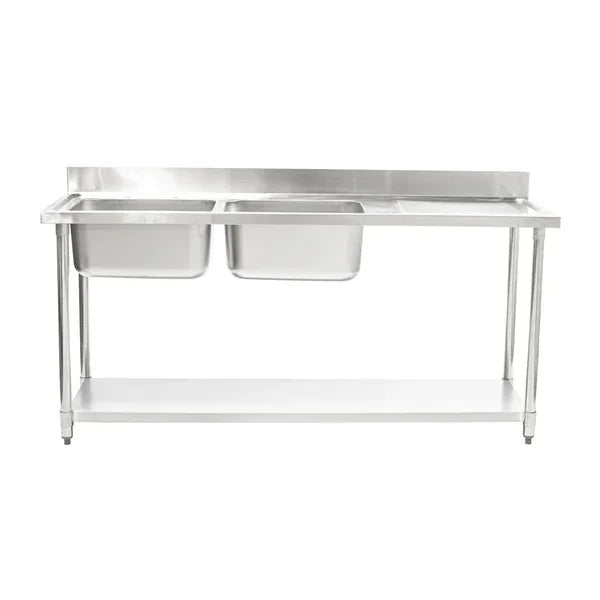 Connecta Double Sink Unit - Right Hand Drainer - 1500mm HEF658