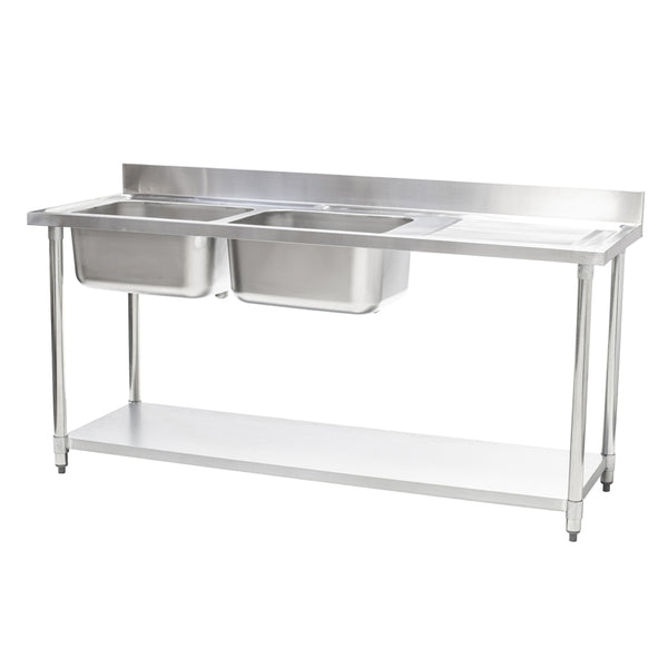 Connecta Double Sink Unit - Right Hand Drainer - 1800mm HEF660