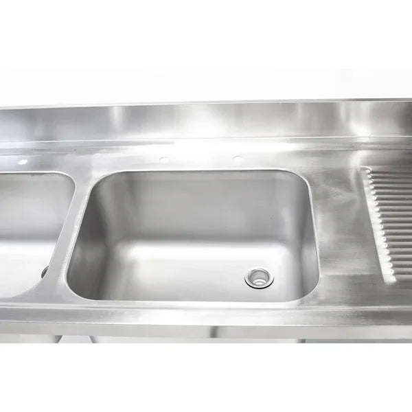 Connecta Double Sink Unit - Right Hand Drainer - 1800mm HEF660