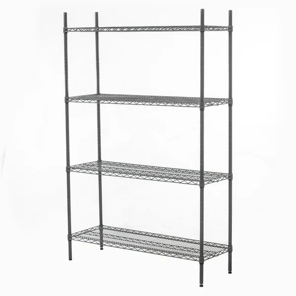 HEF707 Connecta Nylon Wire Shelving Unit - 4 Tier - 1500 x 400 x 1800mm