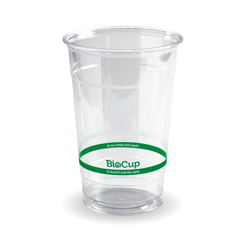 PLA BioCup - Clear - 600ml - 1000/ctn - clear - BioPak commercial catering consumable