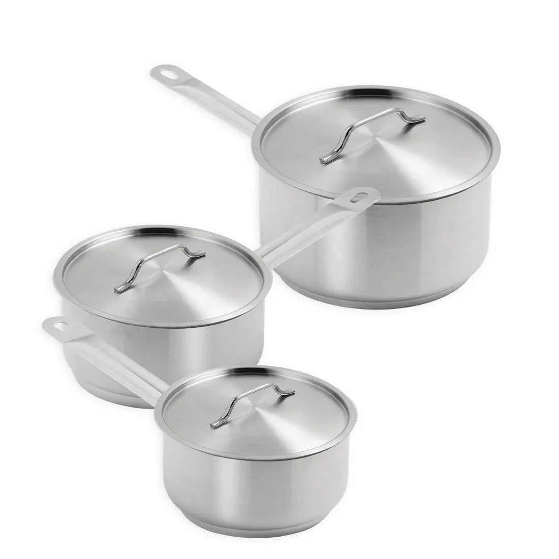 S128 Special Offer - Vogue Saucepan Set (Pack of 3) - JD Catering Equipment Solutions Ltd