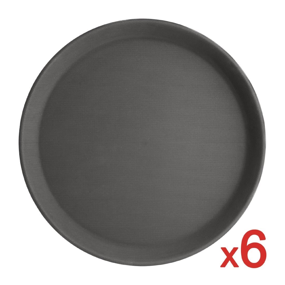 Olympia Kristallon PP Round Non-Slip Trays (6 Pack)