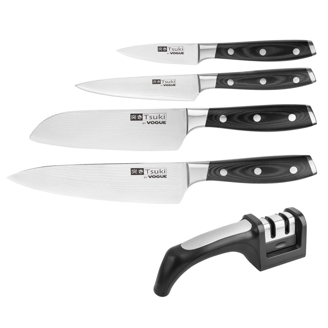 Tsuki Knife Set and Sharpener