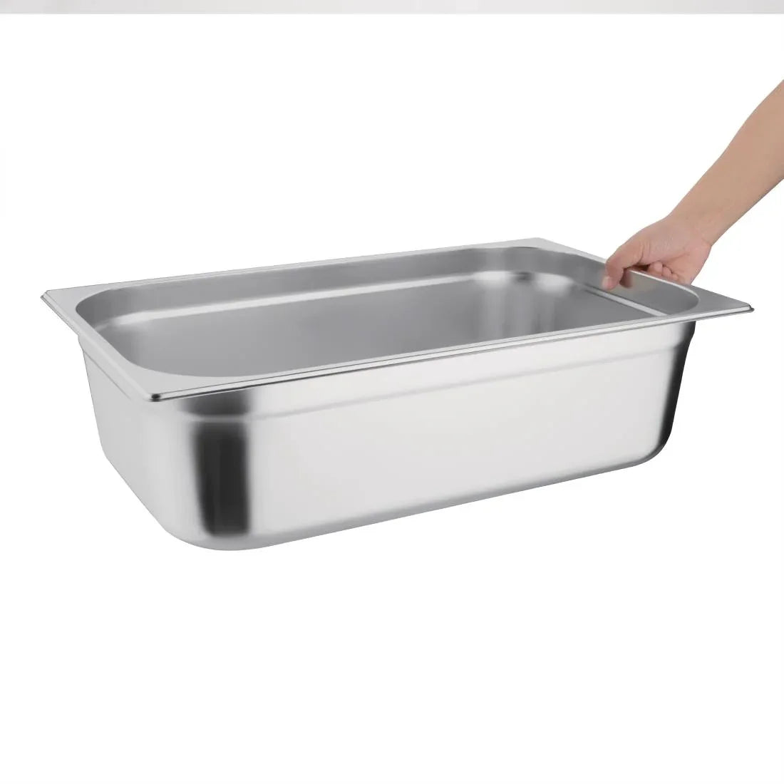 SA248 Vogue Stainless Steel 1/1 Gastronorm Pan with Lid - JD Catering Equipment Solutions Ltd