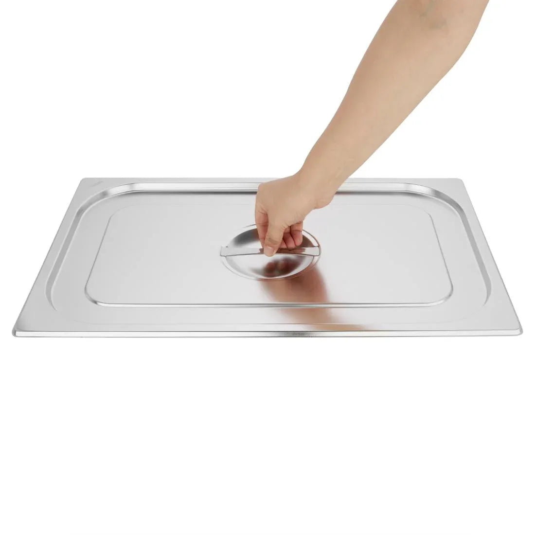SA248 Vogue Stainless Steel 1/1 Gastronorm Pan with Lid - JD Catering Equipment Solutions Ltd