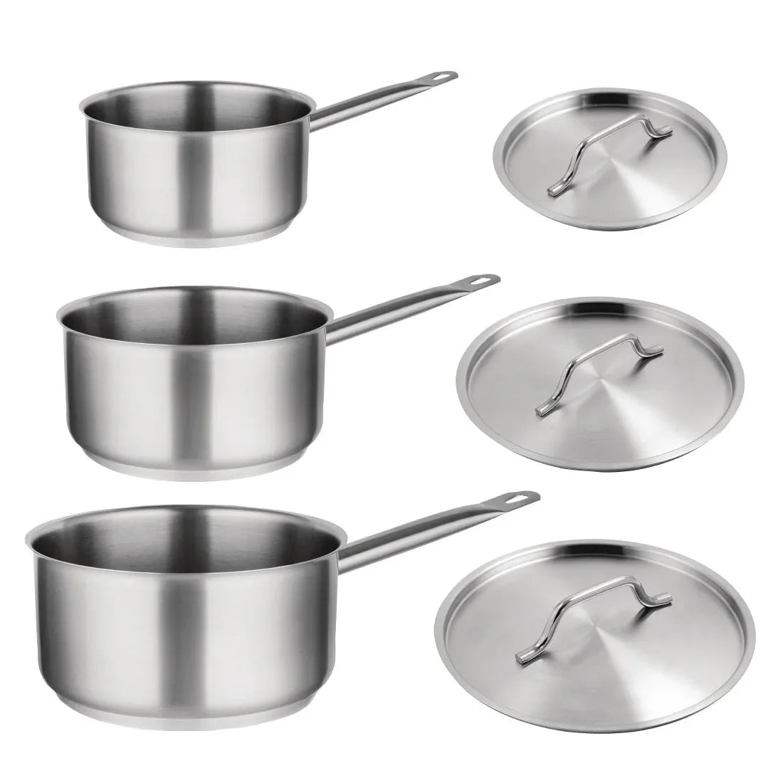 S128 Special Offer - Vogue Saucepan Set (Pack of 3) - JD Catering Equipment Solutions Ltd