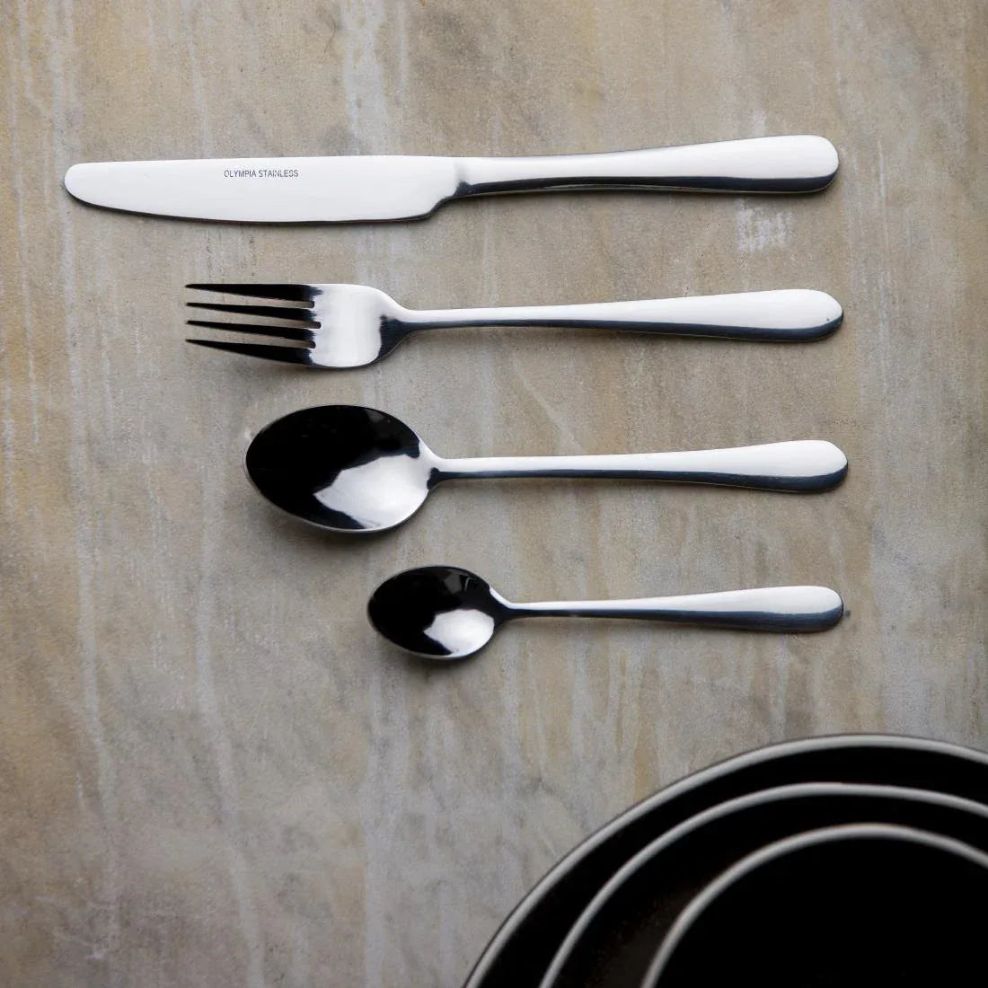 SA656 Olympia Buckingham Serve Like A Pro 48-Piece Cutlery Set - JD Catering Equipment Solutions Ltd