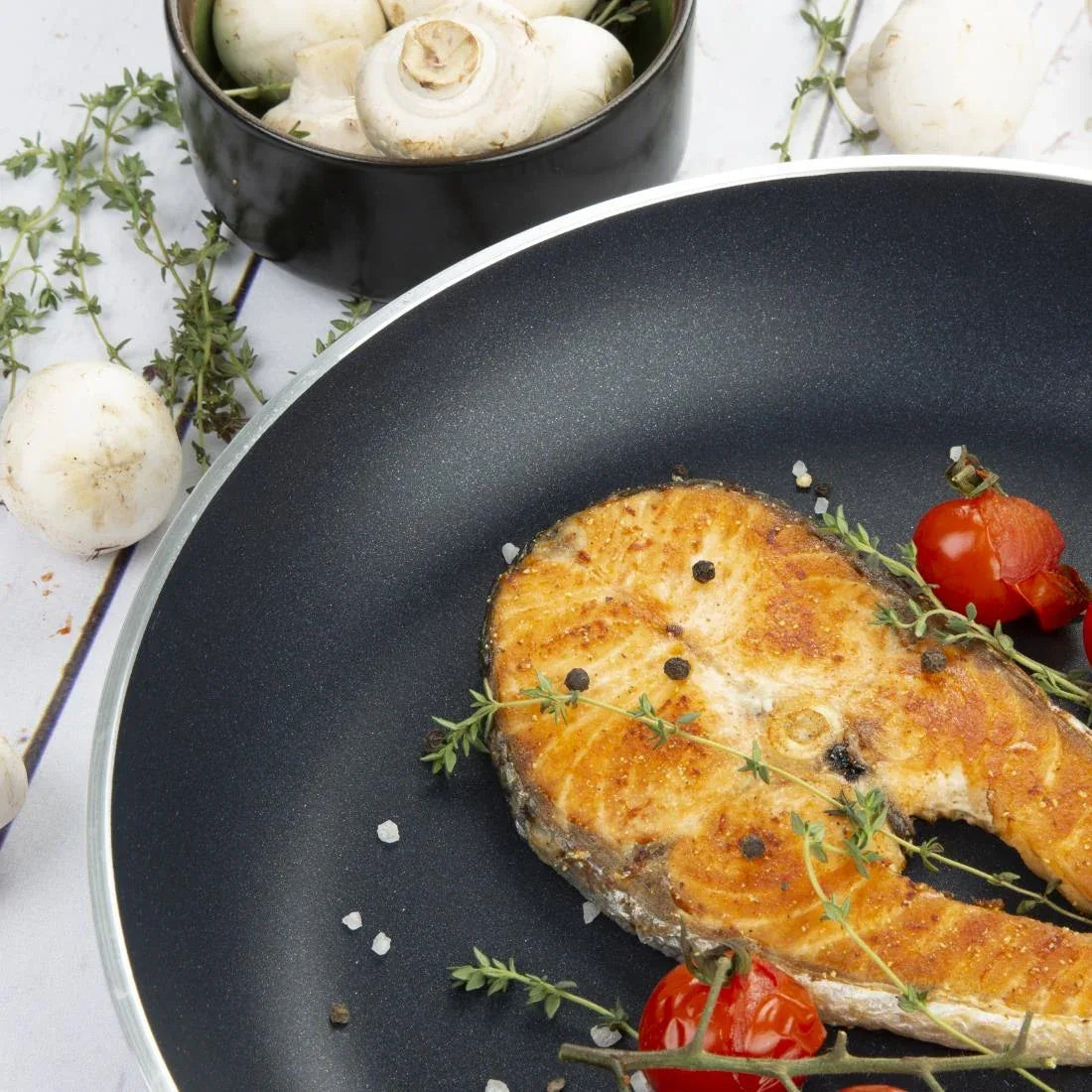 SA691 Vogue Cook Like A Pro 3-Piece Non-Stick Frying Pan and Saute Pan Set - JD Catering Equipment Solutions Ltd