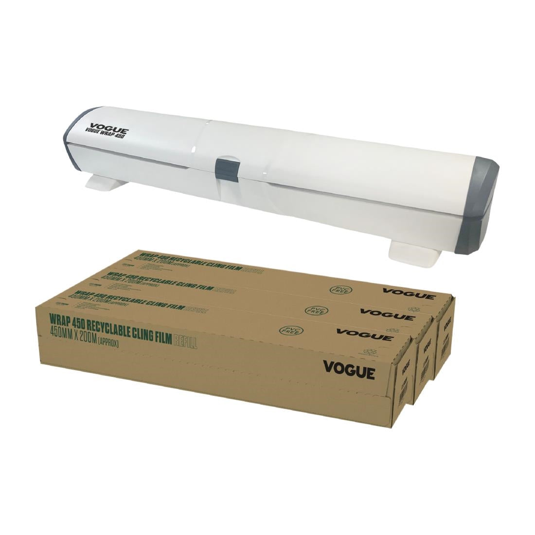 SA785 Vogue Wrap 450 Dispenser and Eco Cling Film Refill Bundle