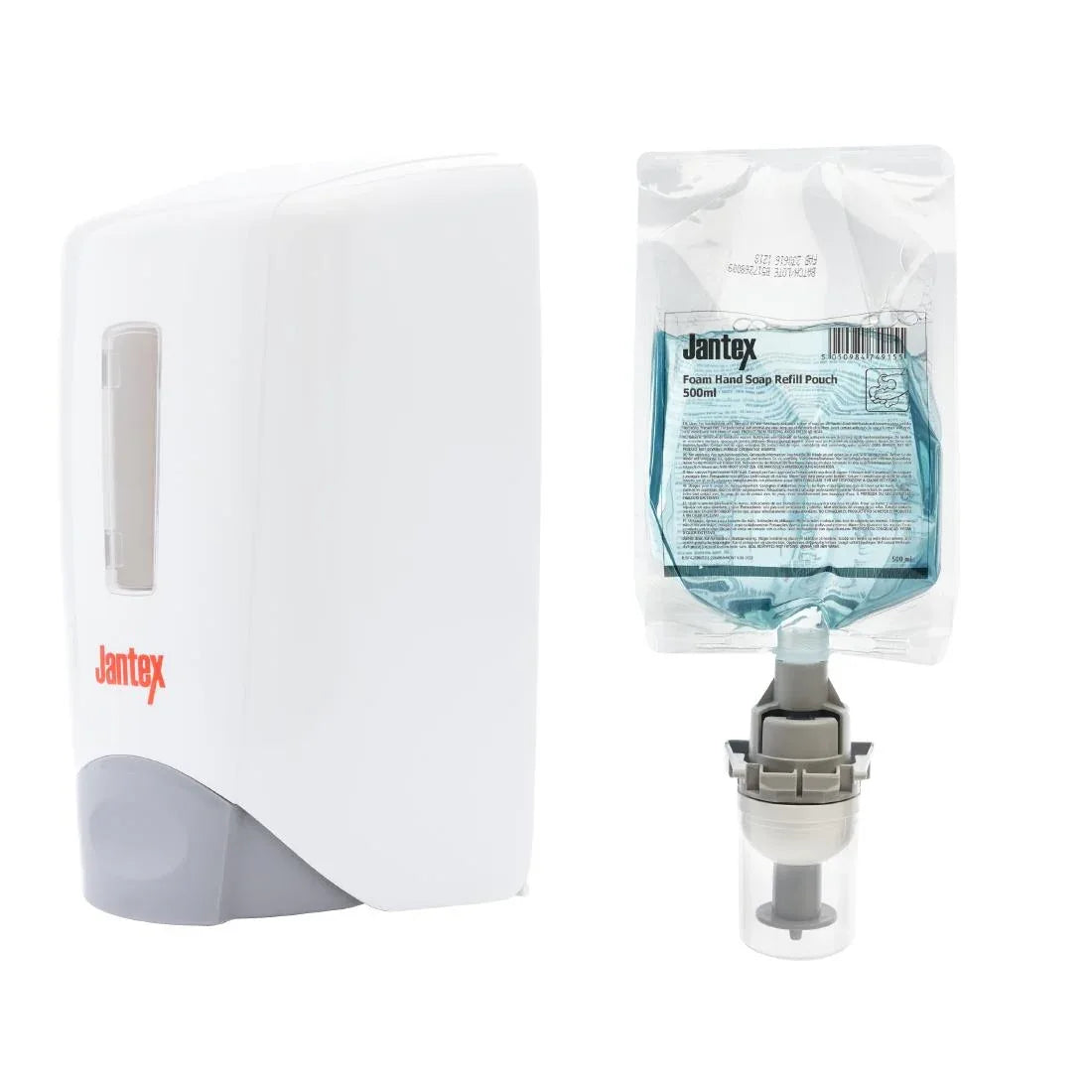 SA789 Jantex Manual Hand Soap Dispenser and Refill Bundle 500ml